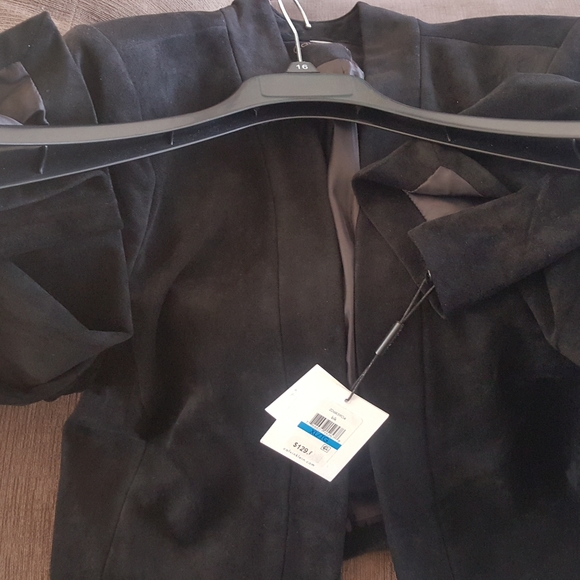 Calvin Klein Faux Suede Cropped Jacket XL - Picture 7 of 7